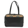 Burberry Nova Check Handbag Leather and Nylon