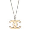 Chanel CC Logo Pendant Necklace Metal