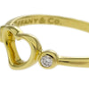 Tiffany & Co. Elsa Peretti Open Heart Ring 18K Yellow Gold with Diamonds