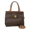 Celine Vintage Macadam Handbag Canvas and Leather