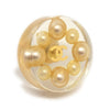 Secondhand Chanel CC Button Stud Earrings Metal with Faux Pearls and Crystals