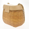 Chanel Vintage CC Basket Bag Wicker and Leather