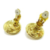 Chanel CC Button Clip-On Earrings Metal