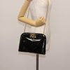 Salvatore Ferragamo Vintage Gancini Chain Shoulder Bag Patent Leather