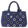 Secondhand Prada Canapa Convertible Tote Grommet Embellished