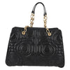 Salvatore Ferragamo Gancini Convertible Tote Quilted Leather