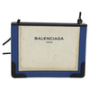 Balenciaga Navy Pochette Canvas and Leather