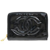 Chanel CC Logo Zip Around Wallet Patent