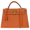 Hermes Kelly Handbag Orange Epsom with Gold Hardware