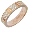Cartier Love Wedding Band Pave Diamonds Ring 18K Yellow Gold and Diamonds