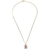Chanel Rainbow CC Pendant Necklace Metal and Crystals