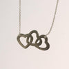Tiffany & Co. Triple Heart Pendant Necklace Sterling Silver