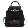 Secondhand Gucci Vintage Bamboo Backpack Nylon and