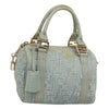 Secondhand Fendi Boston Bag Blue Denim Jeans Bags