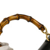 Gucci Vintage Convertible Bamboo Top Handle Bag Leather