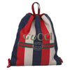Gucci Logo Drawstring Backpack Striped Canvas