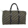 Christian Dior Vintage Trotter Boston Bag Diorissimo Canvas