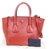 Secondhand Prada Tassel Twin Pocket Tote City Calf