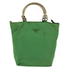 Secondhand Prada Metal Handles Tote Tessuto