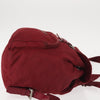 Secondhand Prada Front Pocket Buckle Backpack Re-Nylon and Shearling