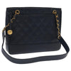 Chanel Vintage Stitched CC Shoulder Bag Caviar