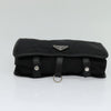 Secondhand Prada Logo Pouch Black Nylon Accessories
