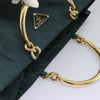 Secondhand Prada Metal Handles Tote Tessuto