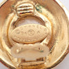 Secondhand Chanel Vintage Round Clip-On Earrings Metal with Faux