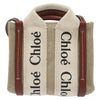 Chloe Woody Tote Canvas with Leather