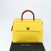 Chanel Vintage CC Resin Pocket Tote Quilted Leather