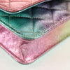 Secondhand Chanel Rainbow Reissue 2.55 Wallet on Chain Quilted Multicolor Metallic Goatskin