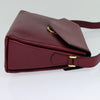 Secondhand Celine Circle logo Burgundy Leather Bags
