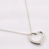 Tiffany & Co. Elsa Peretti Open Heart Pendant Necklace Sterling Silver
