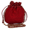 Chanel Vintage Drawstring Bucket Bag Quilted Satin