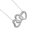 Tiffany & Co. Triple Heart Pendant Necklace Sterling Silver