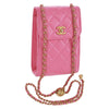 Chanel Pearl Crush Phone Holder Crossbody Bag Quilted Lambskin