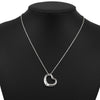 Tiffany & Co. Elsa Peretti Open Heart Pendant Necklace Sterling Silver