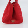 Secondhand Prada Canapa Tote Red Canvas Accessories