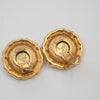Secondhand Chanel Vintage CC Round Button Clip-On Earrings