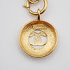 Chanel Vintage CC Round Cut-Out Pendant Necklace Metal