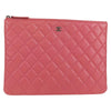 Chanel O Case Clutch Quilted Lambskin