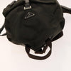 Prada Double Pocket Drawstring Backpack Nylon with Studded Detail