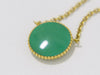Secondhand Christian Dior Rose des Vents Necklace 18K Yellow Gold with Diamond and Malachite