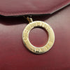 Secondhand Celine Circle logo Burgundy Leather Bags