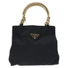 Prada Metal Handles Tote Tessuto