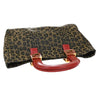 Fendi Vintage FF Handle Tote Leopard Print Jacquard