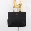 Secondhand Prada Metal Handles Tote Tessuto
