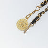 Chanel Vintage Logo Chain Belt Metal and Leather