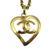 Secondhand Chanel CC Heart Pendant Necklace