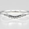 Tiffany & Co. Elsa Peretti Curved Wedding Band Ring Platinum with Diamonds